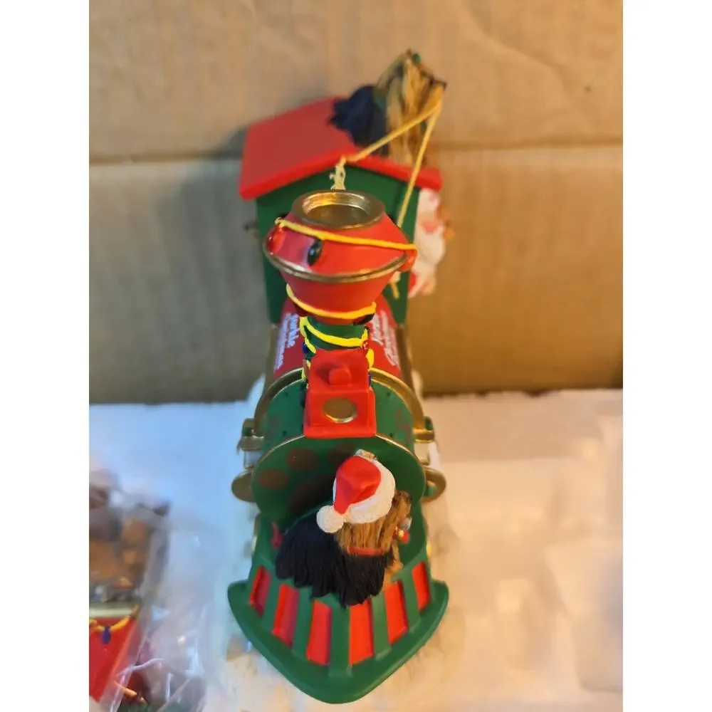 I Love Yorkies Christmas Express Holiday Train by Danbury Mint 6 pcs *READ*